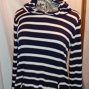 Navy and white super soft hoodie